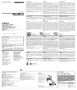 Manual de uso Shimano Symetre 1000RH Carrete de pesca