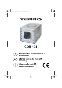 Handleiding TERRIS CDR 194 Wekkerradio