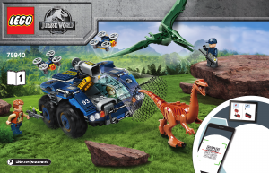 Manual de uso Lego set 75940 Jurassic World Fuga del Gallimimus y el Pteranodon