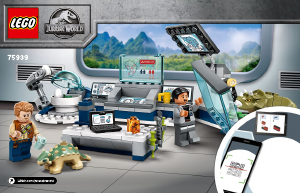 Rokasgrāmata Lego set 75939 Jurassic World Dr. Vu laboratorija: dinozauru mazuļu izlaušanās