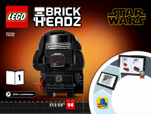Brugsanvisning Lego set 75232 Brickheadz Kylo Ren og Sith-soldat