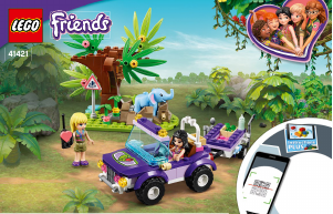 Handleiding Lego set 41421 Friends Reddingsbasis babyolifant in jungle