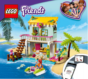 Manual Lego set 41428 Friends Casa de pe plaja