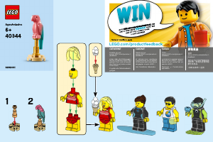 Instrukcja Lego set 40344 City Zestaw minifigurek - wakacje