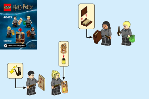 Manual Lego set 40419 Harry Potter Set de Acessórios Estudantes de Hogwarts