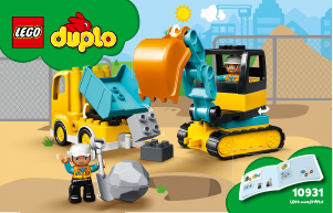 Manual de uso Lego set 10931 Duplo Camión y Excavadora con Orugas