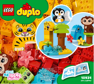 Manual Lego set 10934 Duplo Animais Criativos