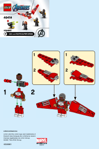 Manual Lego set 40418 Super Heroes Falcon si Black Widow