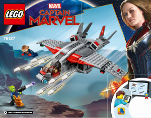 Manual Lego set 76127 Super Heroes Captain Marvel e o Ataque do Skrull