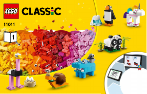 Bruksanvisning Lego set 11011 Classic Klossar och djur