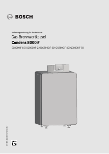 Bedienungsanleitung Bosch GC8000iF 30 Zentralheizungskessel