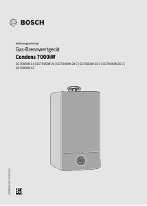 Bedienungsanleitung Bosch GC7000iW 35 BC 23/21 Zentralheizungskessel