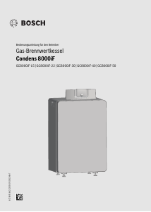 Bedienungsanleitung Bosch GC8000iF 50 Zentralheizungskessel