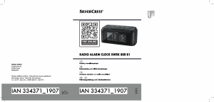 Rokasgrāmata SilverCrest SRWK 800 B1 Radio modinātājs