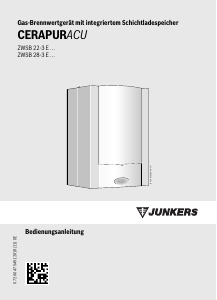 Bedienungsanleitung Junkers ZWSB 22/28-3 E 21 CerapurAcu Zentralheizungskessel