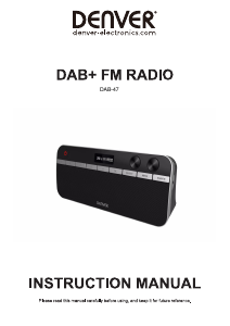 Instrukcja Denver DAB-47 Radio