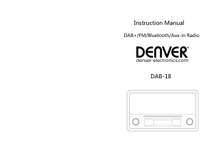 Brugsanvisning Denver DAB-18 Radio