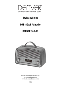 Bruksanvisning Denver DAB-38 Radio