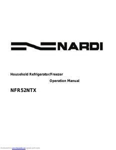 Mode d’emploi Nardi NFR52NTX Réfrigérateur combiné