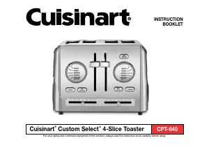 Manual de uso Cuisinart CPT-640 Tostador