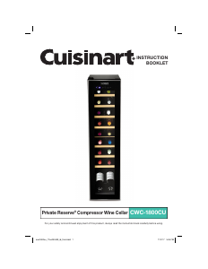 Handleiding Cuisinart CWC-1800CU Wijnklimaatkast