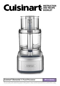 Manual Cuisinart FP-11SV Food Processor