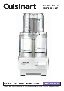 Manual Cuisinart DLC-10SY Food Processor