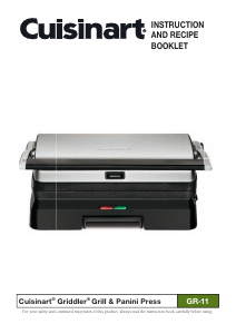 Manual Cuisinart GR-11 Contact Grill