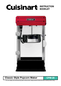 Handleiding Cuisinart CPM-28 Popcornmachine