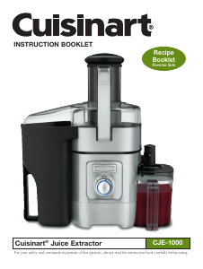 Manual Cuisinart CJE-1000 Juicer