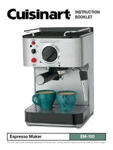 Manual Cuisinart EM-100 Espresso Machine