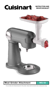 Manual de uso Cuisinart MG-50 Picadora de carne