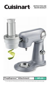 Manual Cuisinart SPI-50 Spiralizer