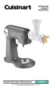 Manual de uso Cuisinart PE-50 Máquina de pasta