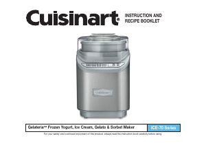 Manual Cuisinart ICE-70 Ice Cream Machine