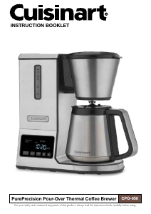 Manual Cuisinart CPO-850 Coffee Machine