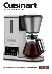 Manual Cuisinart CPO-800 Coffee Machine