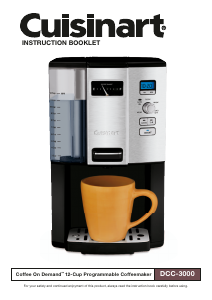 Manual Cuisinart DCC-3000 Coffee Machine