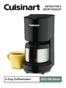 Manual Cuisinart DCC-450BK Coffee Machine