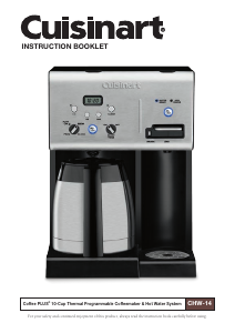 Manual de uso Cuisinart CHW-14 Máquina de café