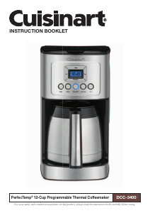 Manual Cuisinart DCC-3400 Coffee Machine