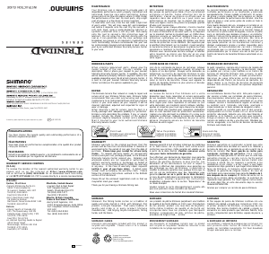 Mode d’emploi Shimano Trinidad 14 Moulinet de pêche