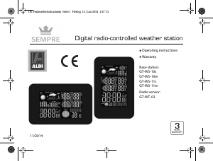 Manual Sempre GT-WS-11w Weather Station