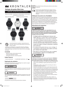 Manual Krontaler GT-W-SL-db-03 Relógio de pulso