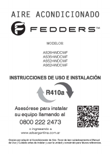 Manual de uso Fedders AS35HWDCWF Aire acondicionado