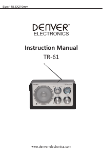 Käyttöohje Denver TR-61 Radio