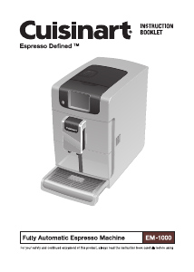 Manual Cuisinart EM-1000 Espresso Machine