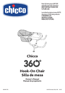 Manual de uso Chicco 360 Hook-On Silla alta de bebé