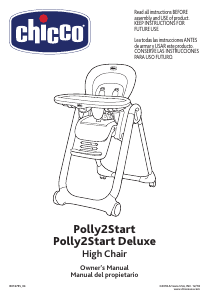 Manual de uso Chicco Polly2Start Silla alta de bebé