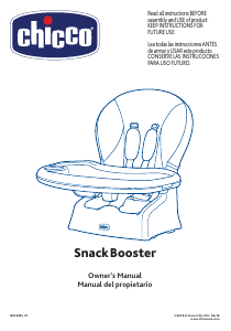 Manual de uso Chicco Snack Booster Silla alta de bebé